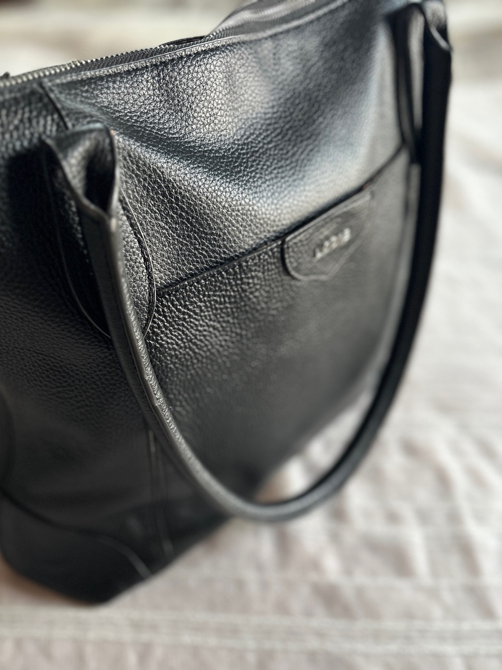 LODIS Siera Black Pebbled Leather Tote Bag